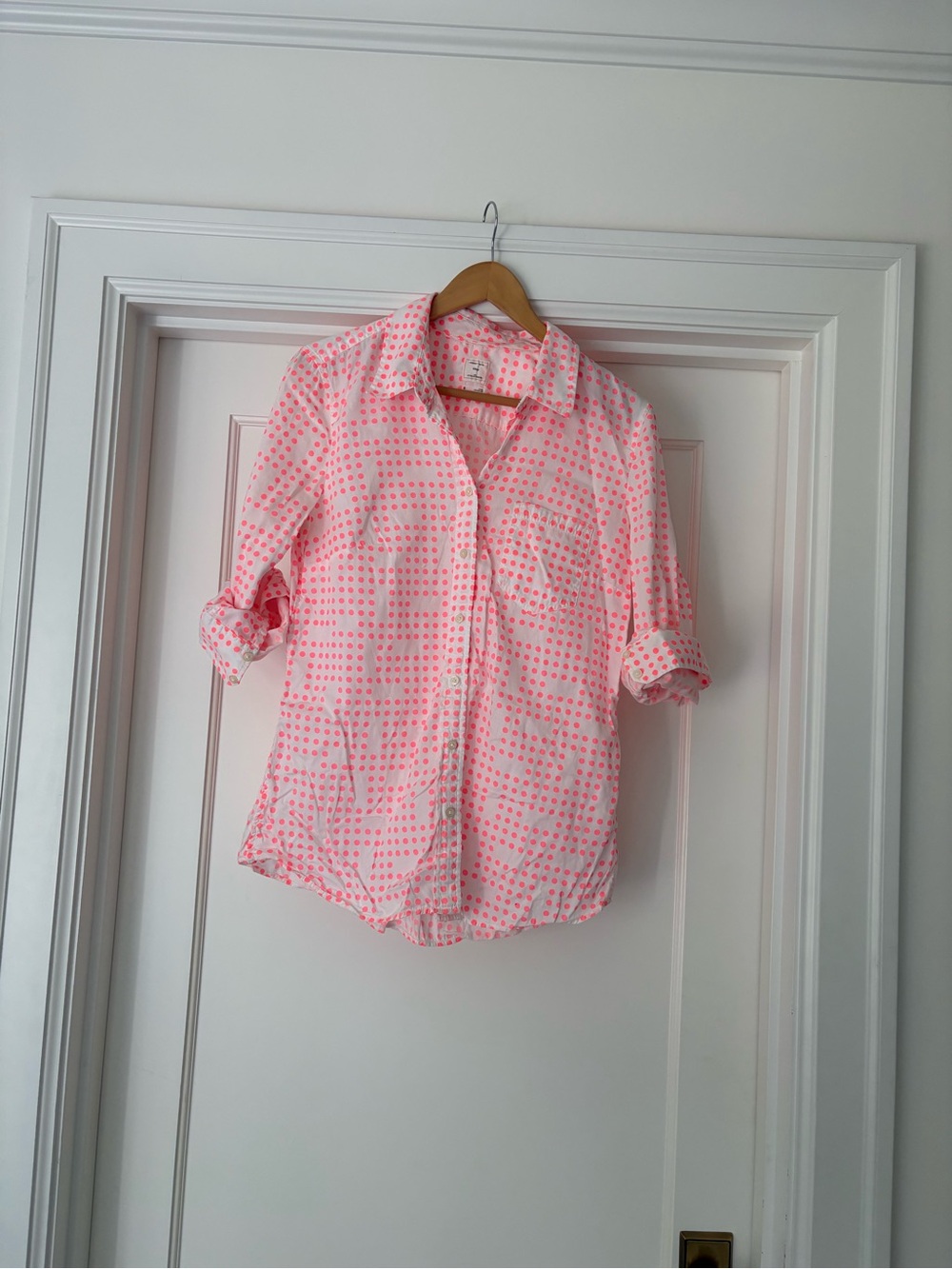 GAP Pink Polka Dot Button-Down Shirt